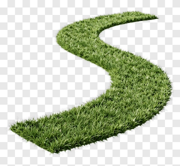Curved Grass Path PNG