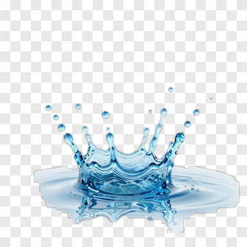 Water Splash With Droplets PNG