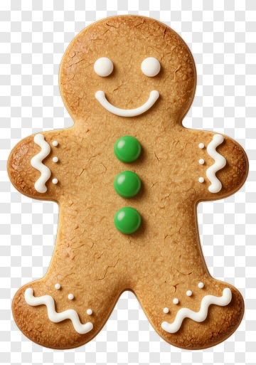 Gingerbread Man Cookie PNG