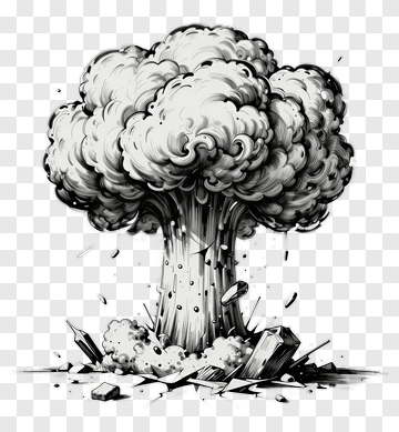 Cartoon Explosion Cloud PNG