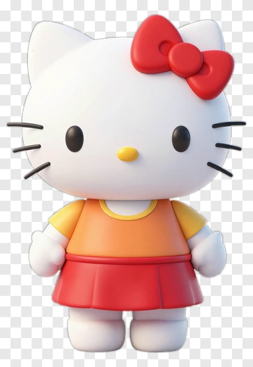 3D Hello Kitty Character PNG