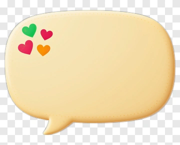 Speech Bubble With Colorful Hearts PNG