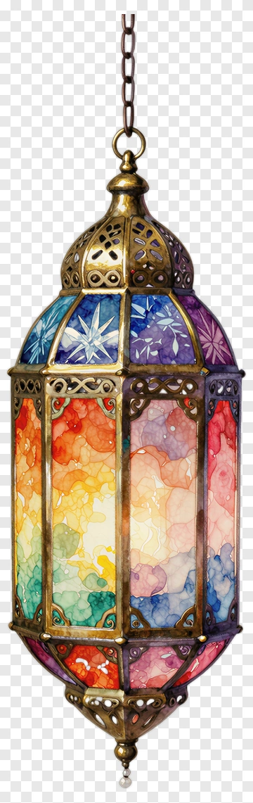 Colorful Lantern With Intricate Design PNG
