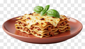 Delicious Lasagna With Fresh Basil PNG
