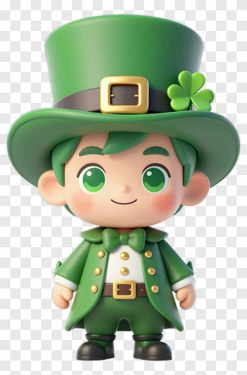 Cartoon Leprechaun In Green Outfit PNG