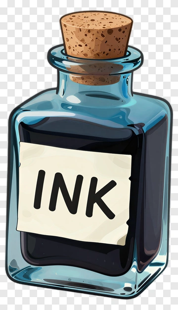 Cartoon Ink Bottle PNG