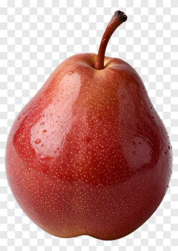 Red Apple With Water Drops PNG