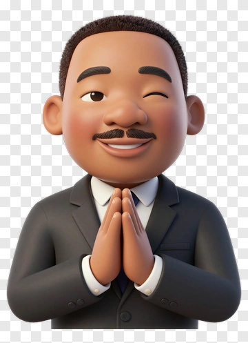 Cartoon Businessman Winking With Hands Together PNG