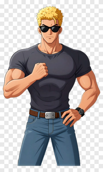 Muscular Man In Sunglasses PNG