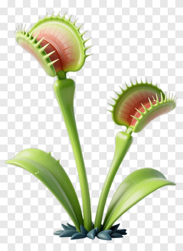 Cartoon Venus Flytrap Plant PNG