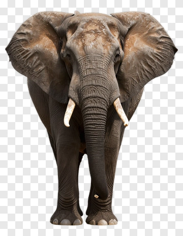 Elephant Standing Proudly PNG