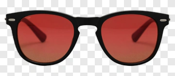 Black Sunglasses With Red Lenses PNG