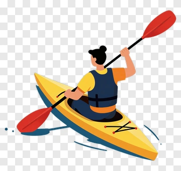 Person Kayaking On Water PNG