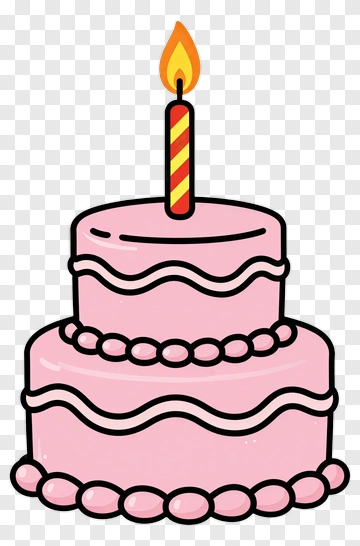 Birthday Cake With Candle PNG