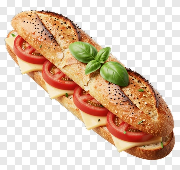 Sandwich With Tomato And Cheese PNG