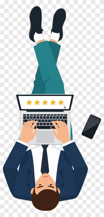 Businessman Working On Laptop PNG