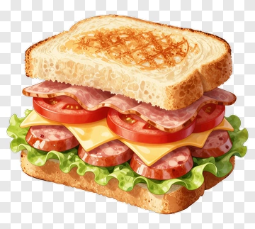 Delicious Sandwich With Lettuce And Tomatoes PNG