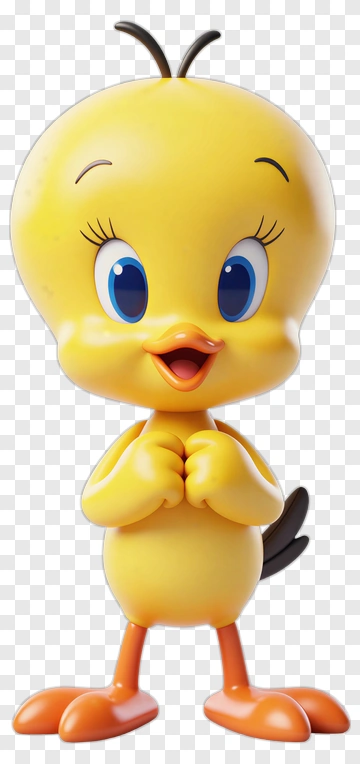 Cartoon Yellow Bird Character PNG