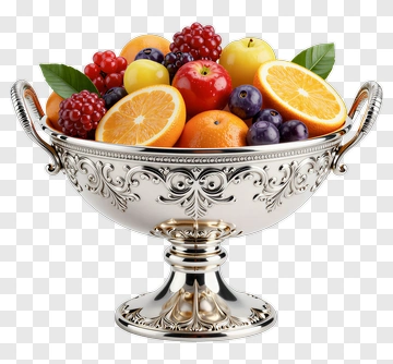 Fruit Bowl With Assorted Fresh Fruits PNG