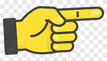 Cartoon Hand Pointing Right PNG