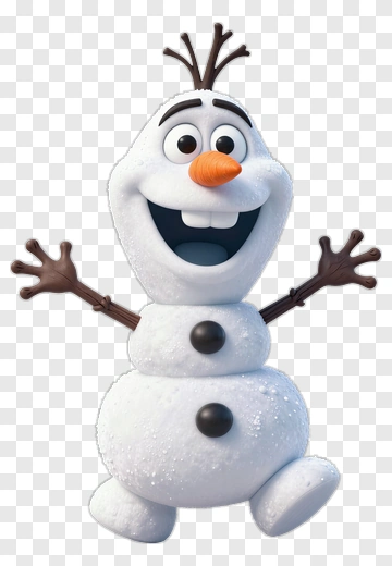 Cartoon Snowman Character With Outstretched Arms PNG