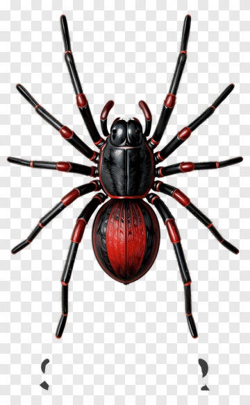Black And Red Spider PNG