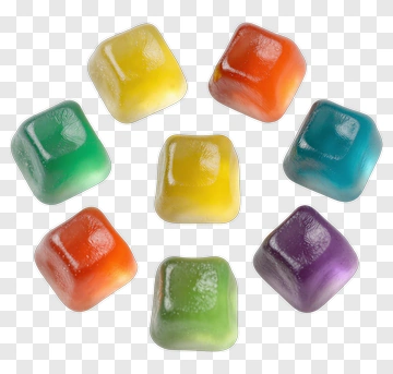 Colorful Candy Cubes PNG