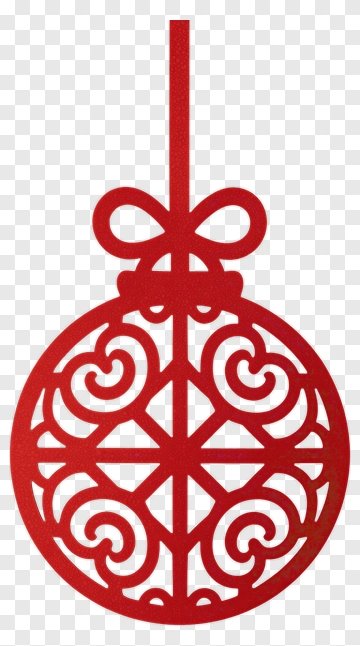 Red Decorative Christmas Ornament PNG