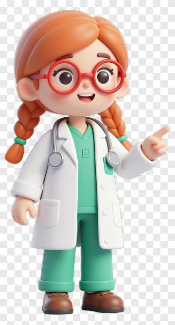 Cartoon Doctor Pointing PNG