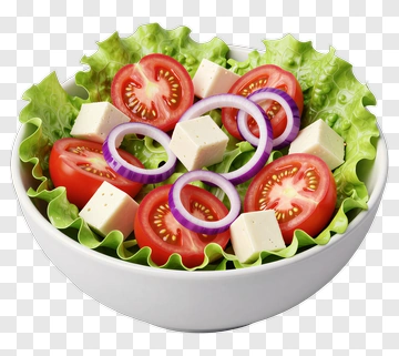 Fresh Salad With Tomatoes And Cheese Cubes PNG