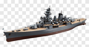 3D Battleship Model PNG
