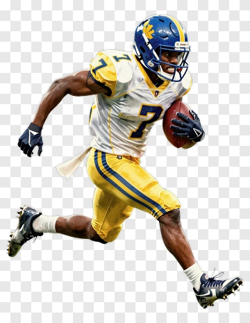 Football Player Running With A Ball PNG