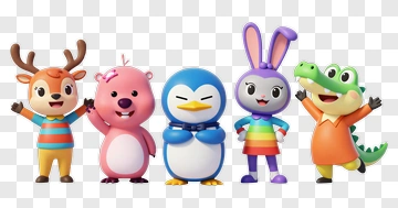 Colorful Cartoon Animal Characters PNG