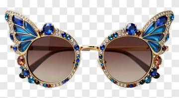 Decorative Butterfly Sunglasses PNG