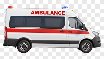 Ambulance Vehicle With Emergency Lights PNG