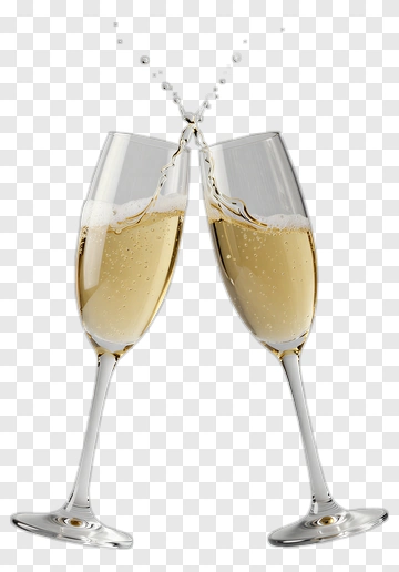 Champagne Glasses Clinking PNG