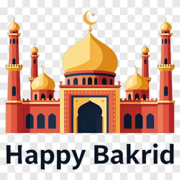 Happy Bakrid Mosque Illustration PNG