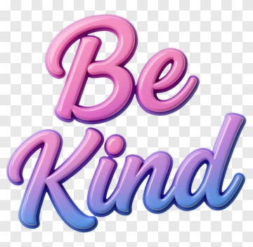 Be Kind Text Design PNG