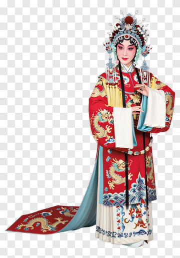 Chinese Opera Performer In Traditional Costume PNG