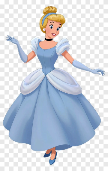 Cinderella In A Blue Dress PNG