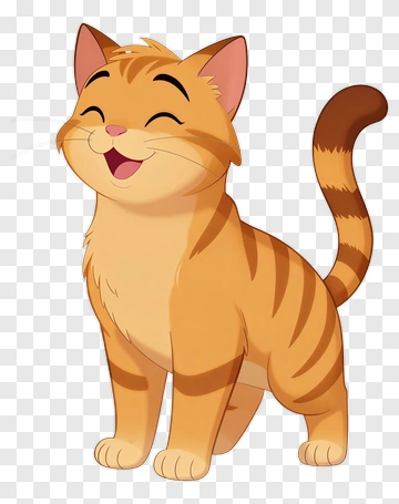 Cartoon Cat Smiling PNG