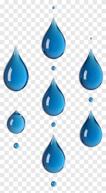 Blue Water Droplets PNG