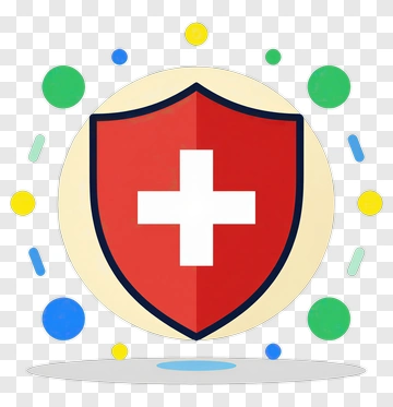 Shield Icon With Swiss Cross PNG