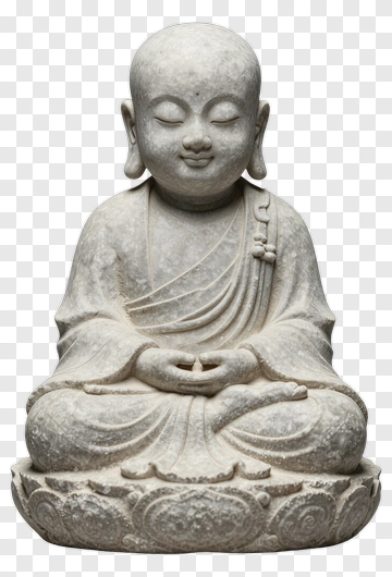 Stone Buddha Statue Sitting In Meditation PNG