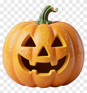 Halloween Pumpkin With A Smiling Face PNG