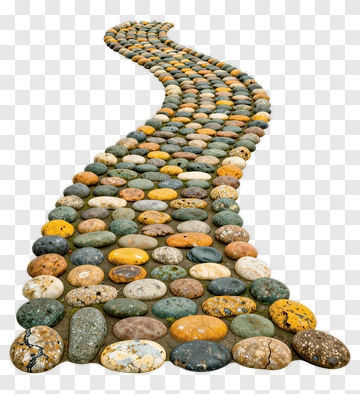 Colorful Pebble Pathway PNG