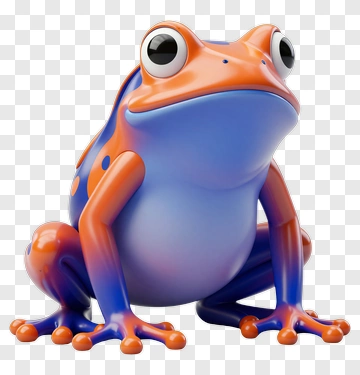 3D Cartoon Frog PNG