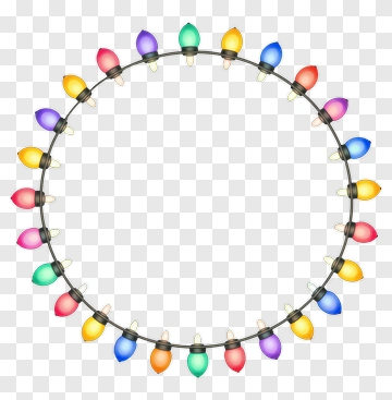 Colorful Christmas Light String PNG