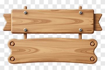 Wooden Signboard PNG