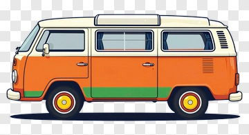 Vintage Volkswagen Van PNG